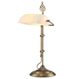 Opviq ML-9063-White Lámpara de Mesa de Cuerpo Metálico Blanco y Vintage